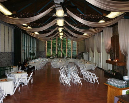 Ready for the wedding ceremony in Pond House in Elizabeth Park.