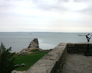 From your Rocky Neck Mansion wedding your guests could look South to the breakwater.